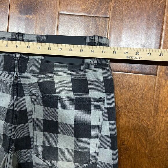 Rocawear Skinny Fit Y2K Vintage Checkered Black Gray Denim Jeans Men's 34 x 34 - Picture 7 of 10